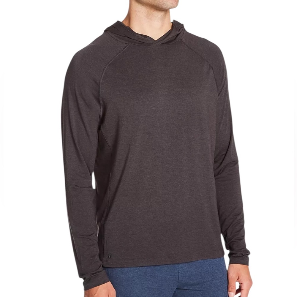 Tommy John Second Skin Lounge Hoodie in Charcoal Heather Size 2XL